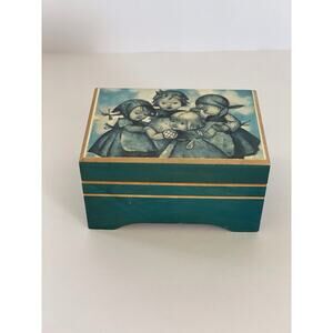 Vtg Reuge Swiss Musical Movement Wooden Music Box Plays “Romeo and Juliet”